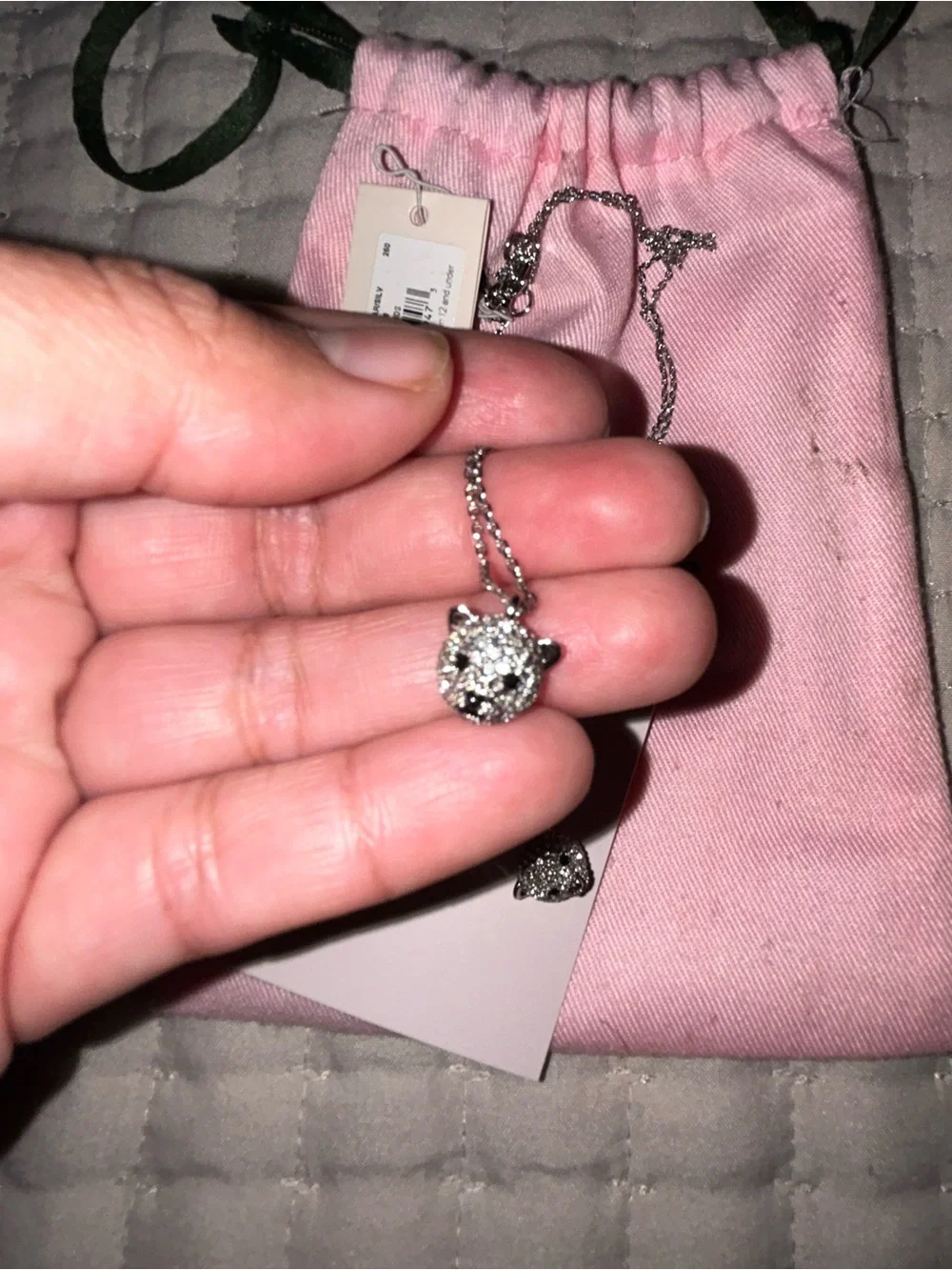kate spade silver bear Jewelry Set - Necklace & Stud Earrings